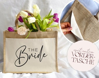 JGA Jutetasche "The Bride" / Juteshopper Jungesellinnenabschied / Geschenkidee Jga, Jga Tasche Braut, Hochzeitsgeschenk Braut, Jga Frauen