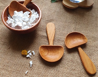 Mushroom wooden spoon, small Wooden Spoon, Handcarved Organic Kitchen Utensils, Handmade Unique Wooden Spoons Gift from VietNam