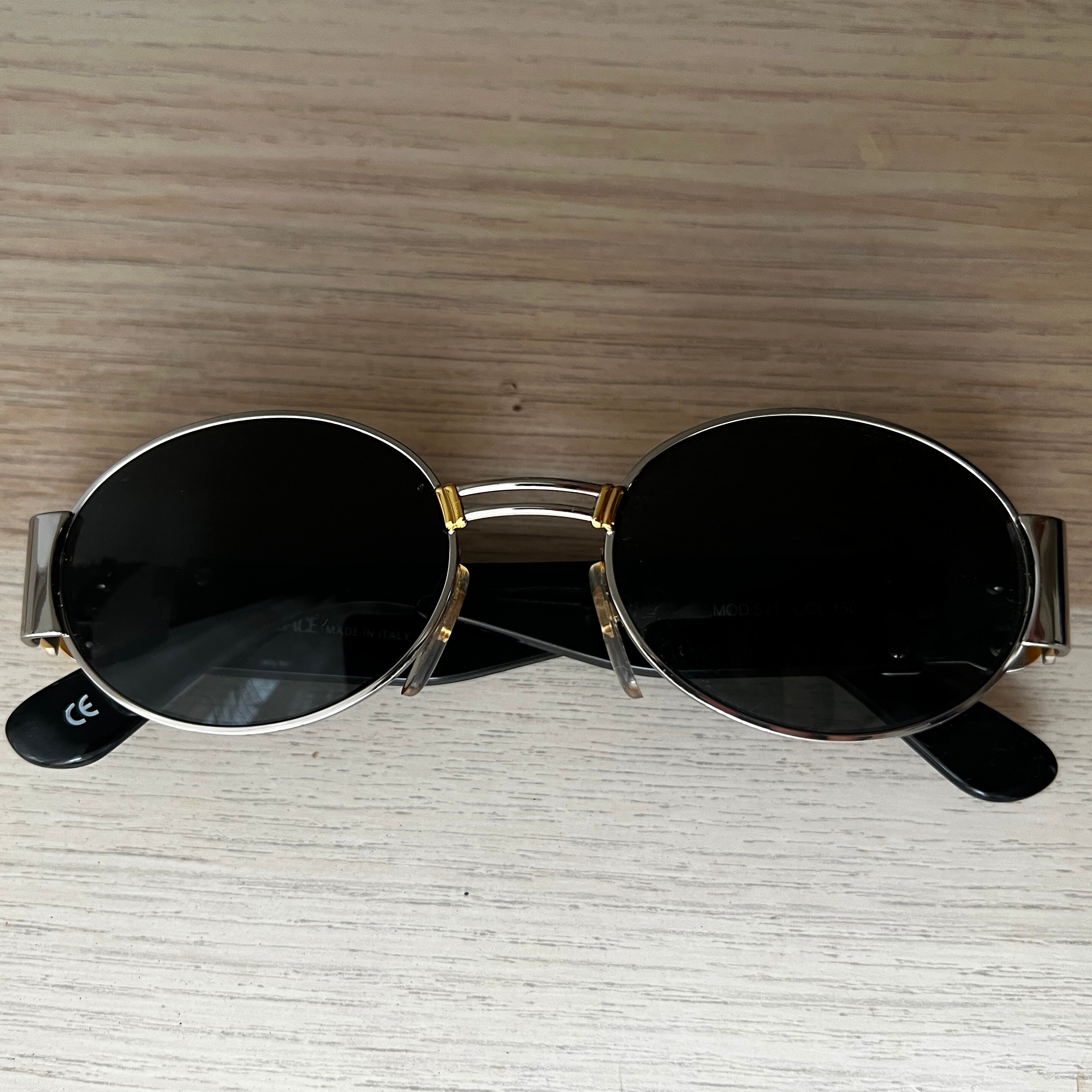 Gianni Versace Vintage Retro Rare Black Sunglasses MOD S71 COL 15L 