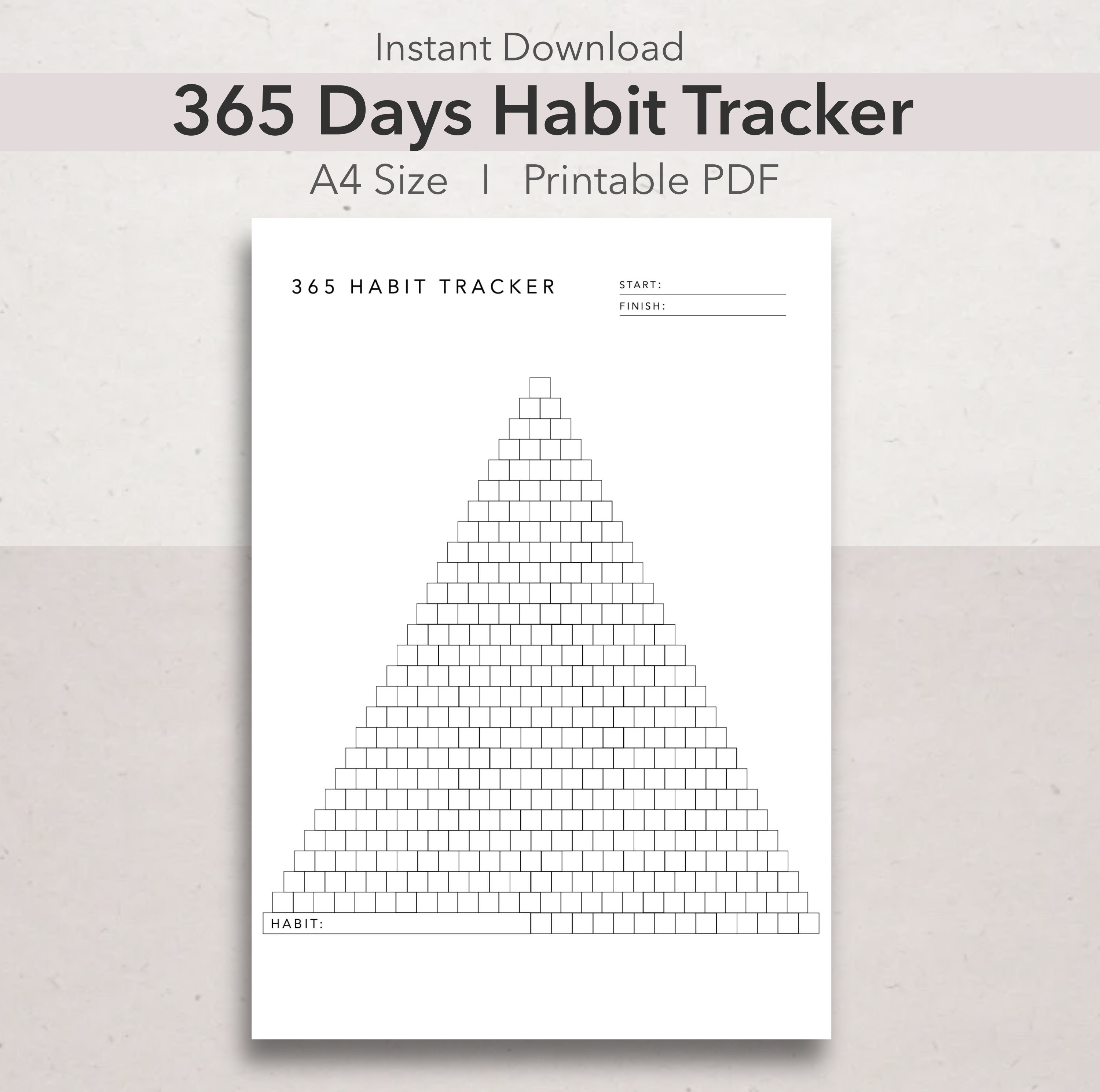 365 Days Habit Tracker Printable - Il Fullxfull.4485205708 8ims 