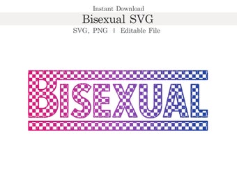 Svg bisexual a cuadros, arcoíris del orgullo, Svg editable de la Semana del Orgullo para Cricut, diseño de camiseta con la bandera del orgullo queer, bisexual, gay y bisexual.