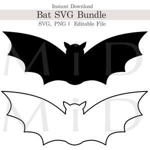 Pakiet Bat Svg, dostosowywalny plik do cięcia nietoperzy, pakiet Halloween Bat Png, Halloween Svg Png dla Cricut, Svg dla sylwetki, pobieranie cyfrowe