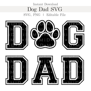 Hund Papa SVG, Der Hundevater Png, Der Hund Vater SVG, Doggo Papa Png, Pfote Druck SVG, Vatertag, Hund SVG, Pfote Sofort Download, Cricut, Cut File