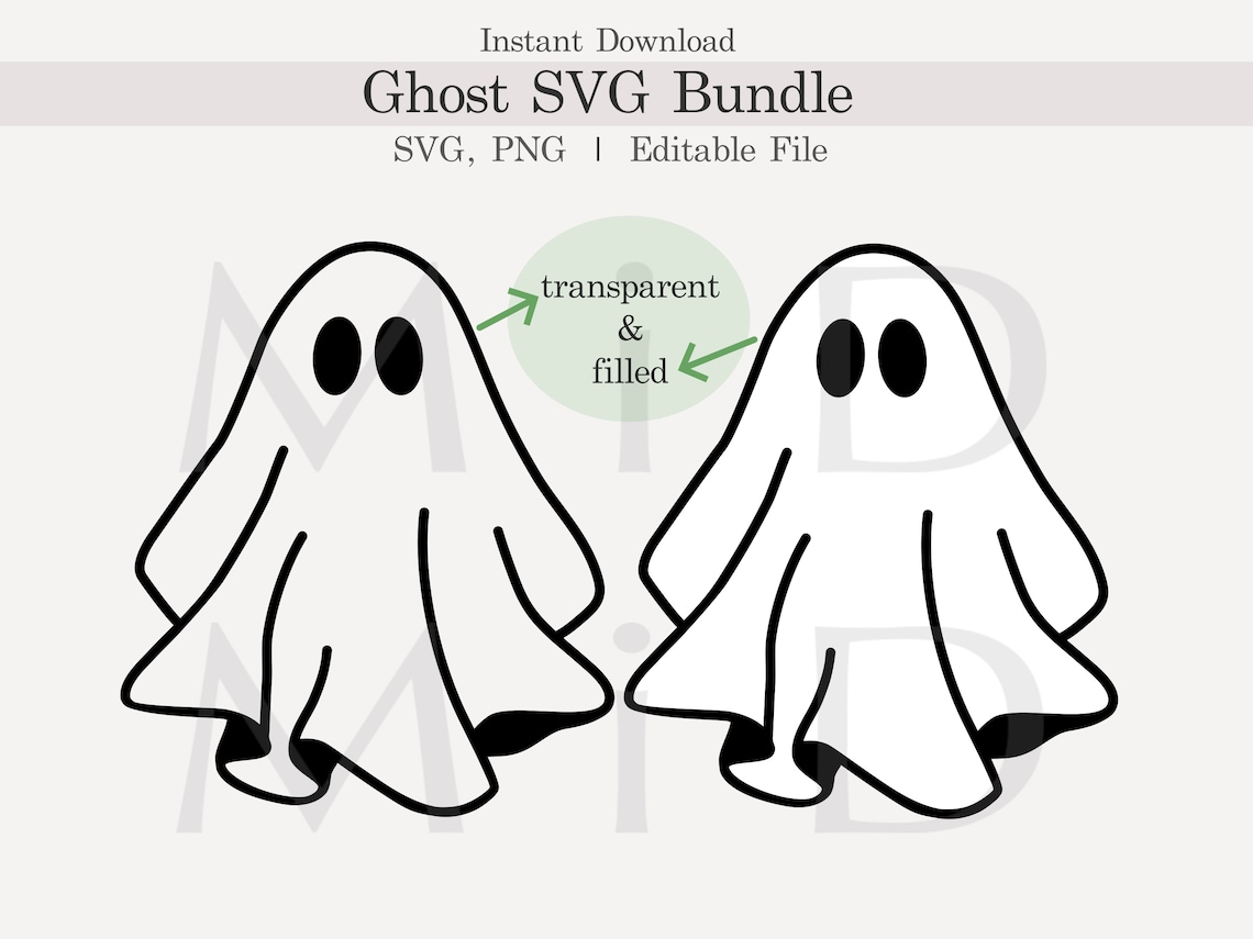 Ghost Svg Bundle Customizable Ghost Cut File Halloween Ghost - Etsy