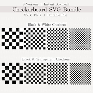 Checkerboard Svg, Checkered Pattern Png, Editable Checkers Svg, Checker Board Svg, Black and White Checkers Cricut, Transparent Checkers