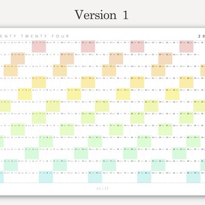 Printable 2024 Wall Calendar Landscape, 2024 Annual Planner, Digital ...