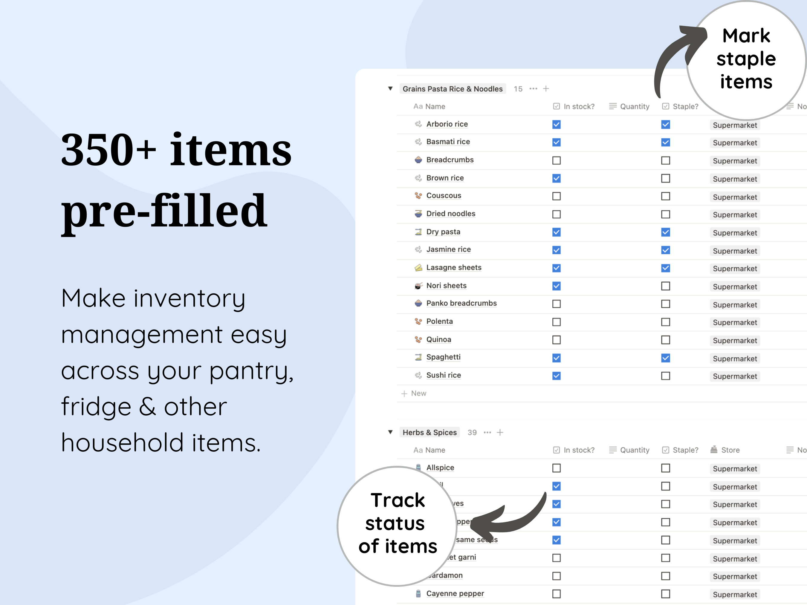 Notion Meal Planner & Grocery List Manager | Notion Template for ...