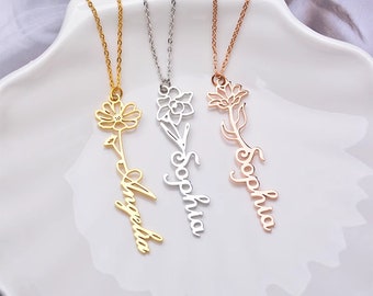 Personalised Name Necklace Design in Gold/Silver/Rose Gold, Initial Necklaces, Handmade Jewelry, Necklace for Women, Wedding Gift