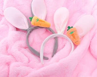 Small Bunny Headband  Rabbit Easter gift  Easter Rabbit Gift  Bunny Ears, Rabbit headband with carrot Easter Gifts, Children's present