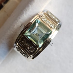 Natural London Topaz Ring, Men&#39;s Ring, Handmade Women&#39;s Ring, Authentic Ring, Handmade Ring, Ottoman Men Ring, 925 Sterling Silver
