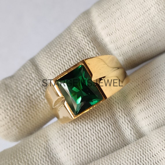 Men's Emerald Ring 1.18 Ct. Platinum 950 | The Natural Emerald Company