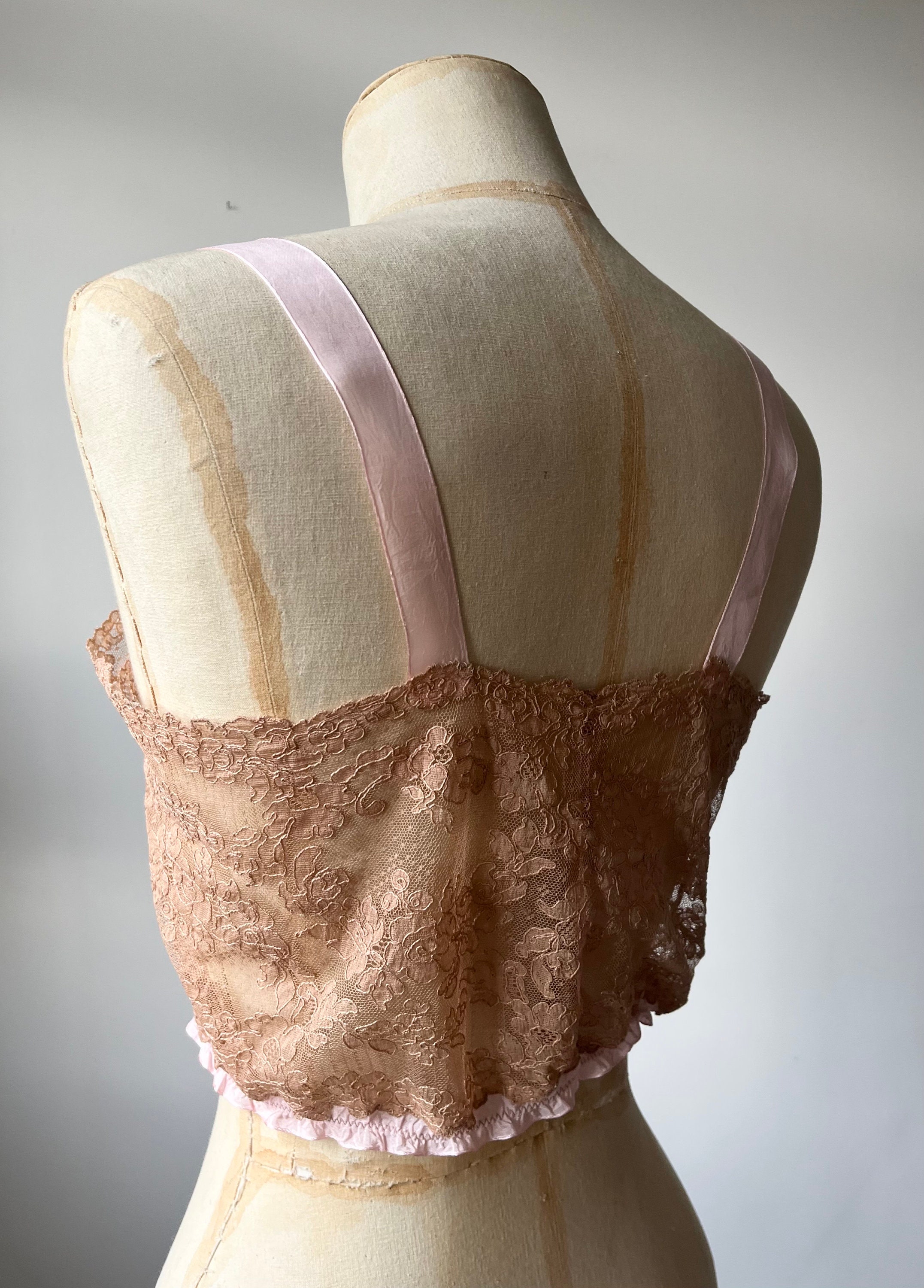 Antique Rose Silk Bralette