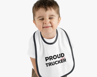 Baby Trucker Trim Jersey Bib