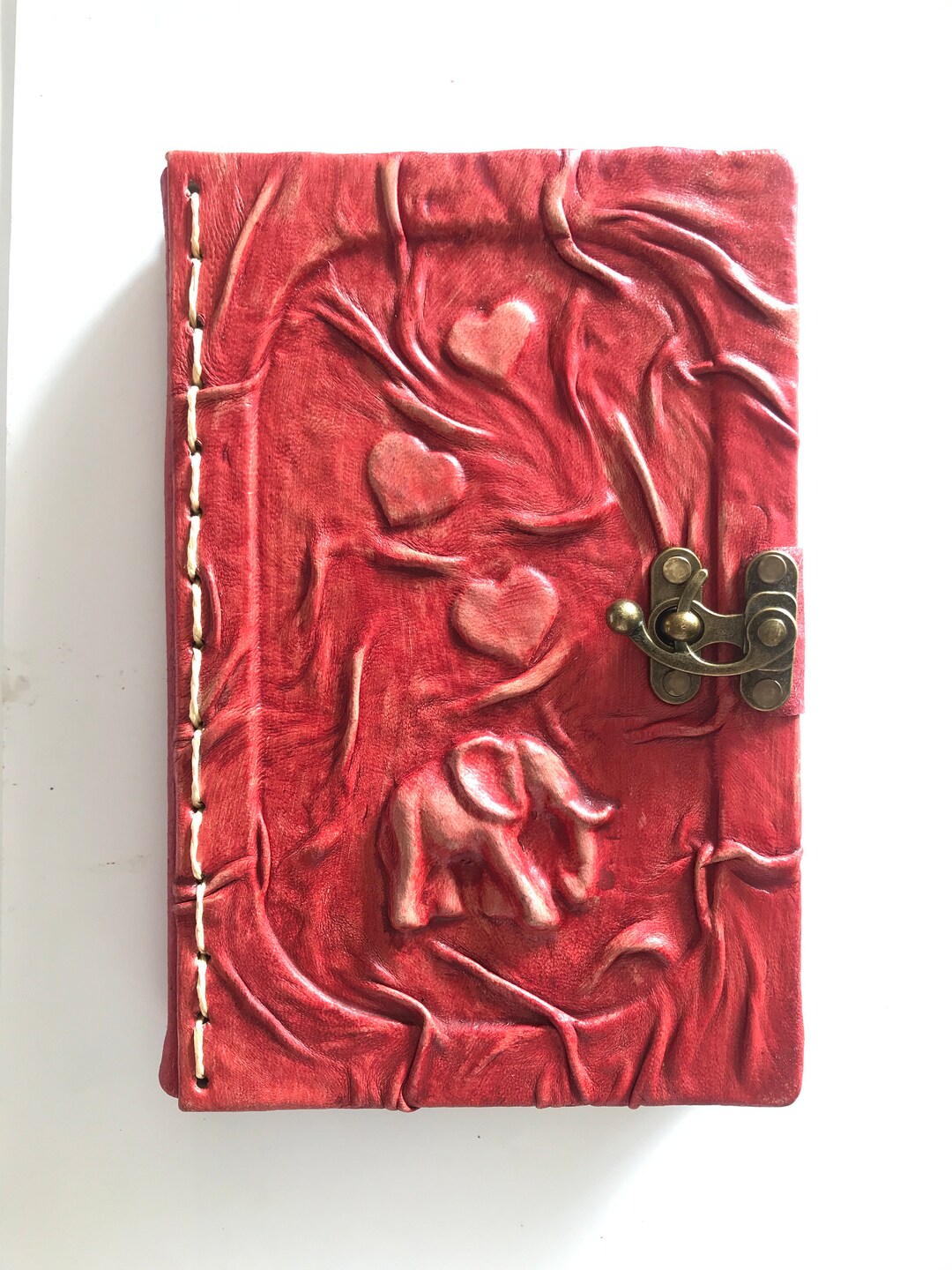 Fragrant Elephant Handmade Leather Diary,leather Notebook,leather ...