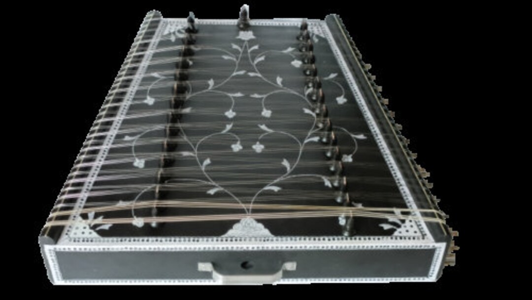 Santoor Indian Harp Made of Tun Wood Etsy