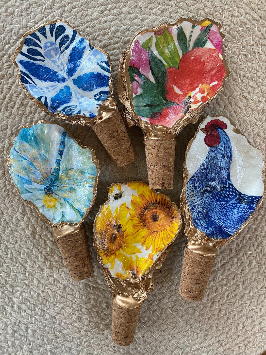 Oyster Shell Wine Stopper Etsy