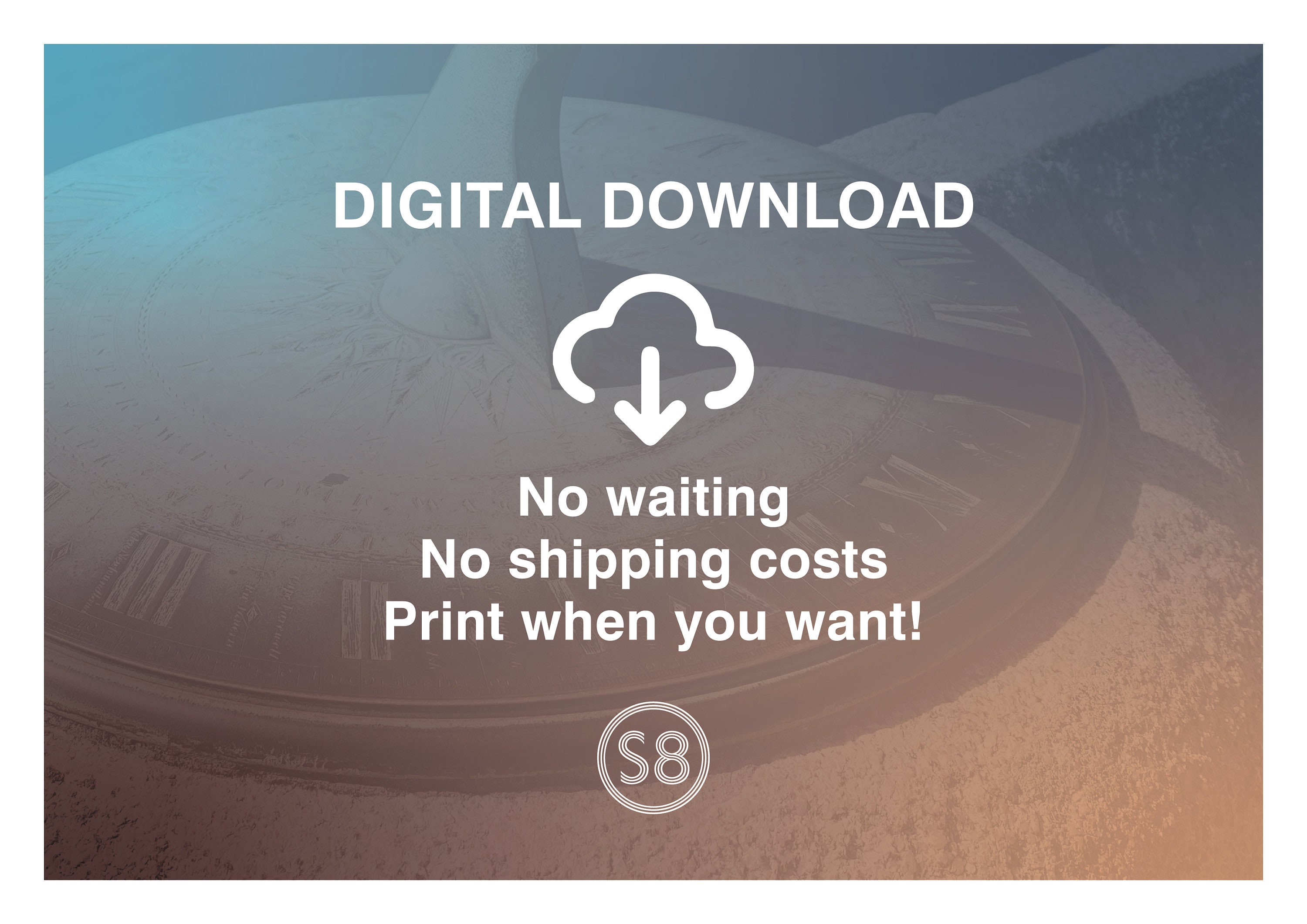 Time and tide wait for no man poster wall art photograph wall print