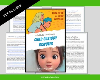Child Custody Witness Guide | eBook, Deposition Prep (PDF Pattern)