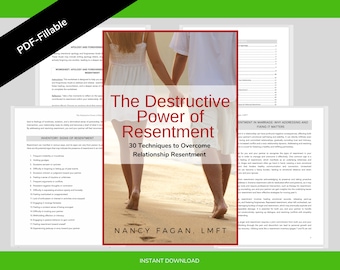 Relationship Resentment Workbook, Couples Therapy Techniques (PDF)