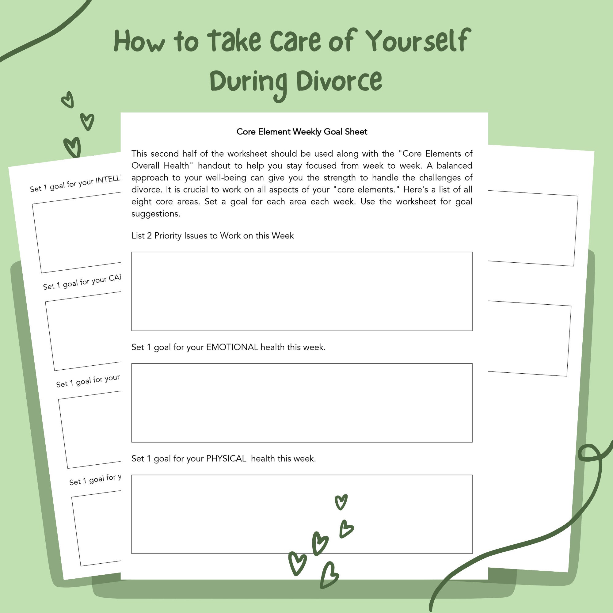 How to take care of yourself during divorce relationship worksheet