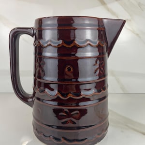 Vintage Marcrest Daisy and Dot Stoneware Pitcher 8”