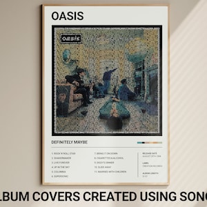 Oasis Definitely Maybe Album Cover | Album Cover Poster | Music Wall Art | Music Print | Music Gift | Oasis Print