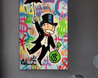 Monopoly (Pink Pants)  Pop art canvas, Cartoon painting, Graffiti painting