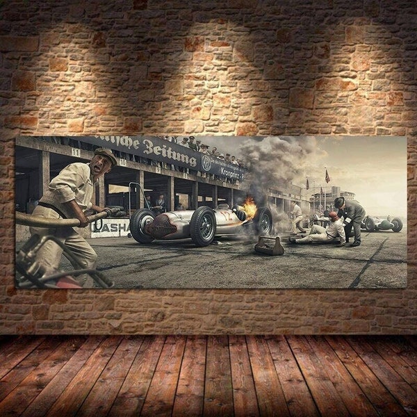 Racing Car Poster Etsy