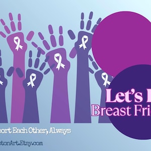 Diventiamo amiche del seno – Biglietto di supporto stampabile per il cancro al seno / Divertente, onesto e incoraggiante