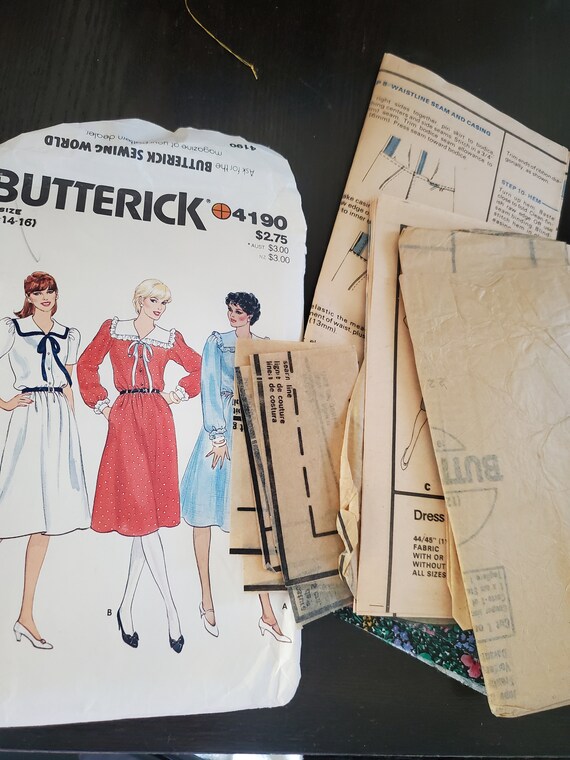 Butterick Patterns 1970's to make your dresses Gem