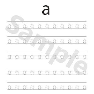 small letters for handwriting practice in 1 page, uppercase and lowercase letters tracing & handwriting practice pages a, alphabet tracing pages alphabet worksheets for kids toddlers activity book abc learning book tracing book ELA learning worksheets
