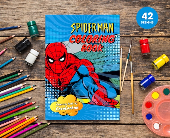 Luti Coloring Book Set Bundle with Spiderman Coloring Books, 12 Coloring  Pencils, Indoor Scavenger Hunt, and Activities