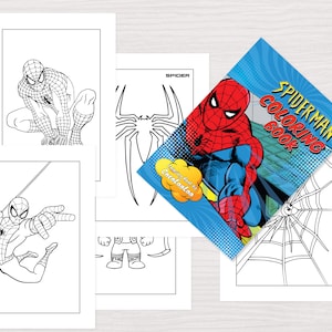Spiderman 42 Pages Kids Coloring Book | Instant Download PDF Coloring ...
