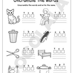 CVC Word Worksheets Printable for kindergarten and first grade includes over 30 pages of short vowel activities. Children will trace, match, spell, and write simple CVC words using fun illustrations and phonics-based exercises. Perfect for early reading, phonemic awareness, and spelling practice in homeschool or classroom settings. Includes all vowel sounds (a, e, i, o, u) in one downloadable high-resolution PDF file for A4 or US Letter print size.