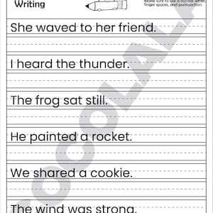 100 Printable Write the Sentence Worksheets | 600 Sentences Writing ...