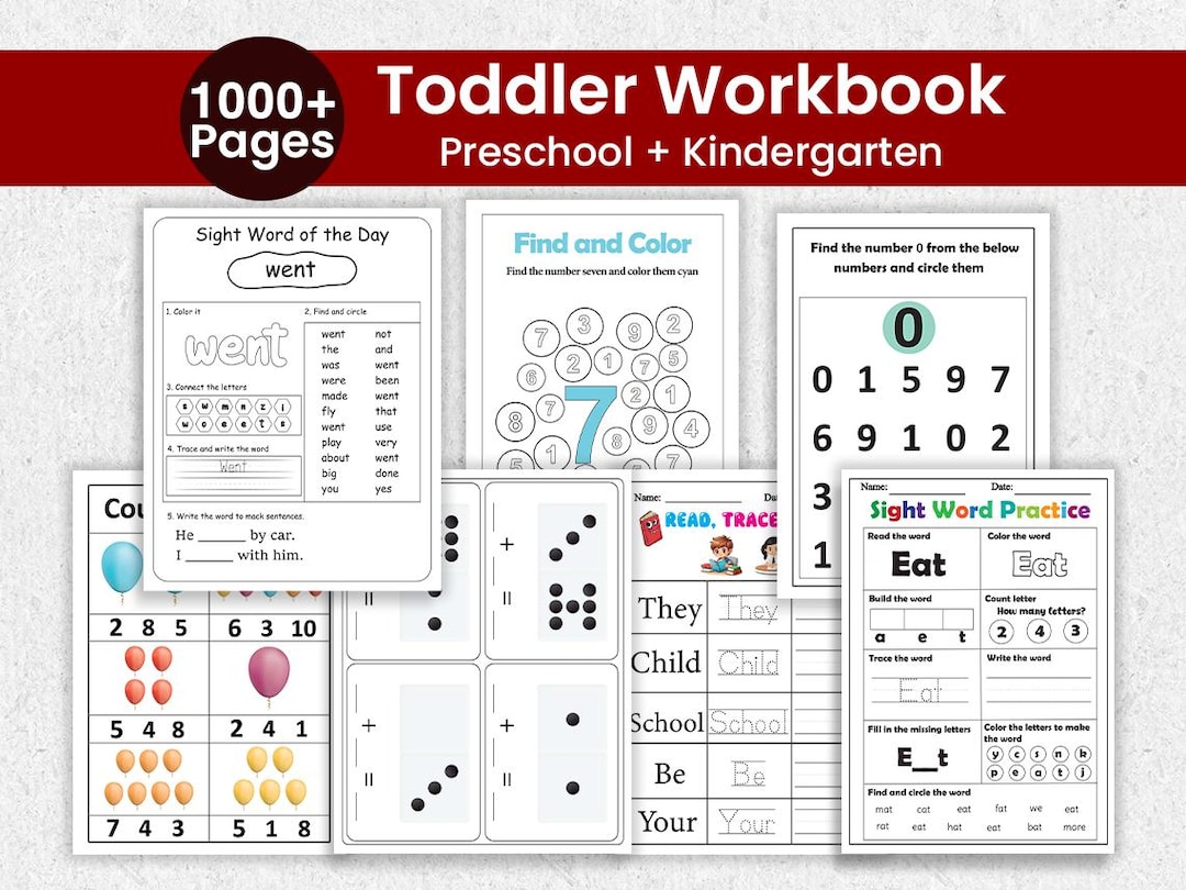 1000+ Toddler Worksheets Printable | Preschool & Kindergarten Learning ...