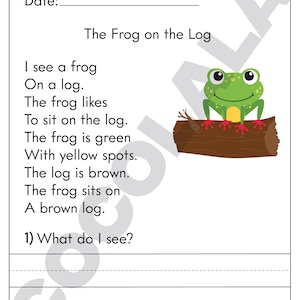 Printable reading comprehension worksheets for Kindergarten and First Grade. Includes 30+ short reading passages with follow-up questions to help children build reading fluency, vocabulary, and understanding. Perfect for homeschool, classroom use, or language arts enrichment. Delivered as an easy-to-print black and white PDF, sized for standard US Letter paper.