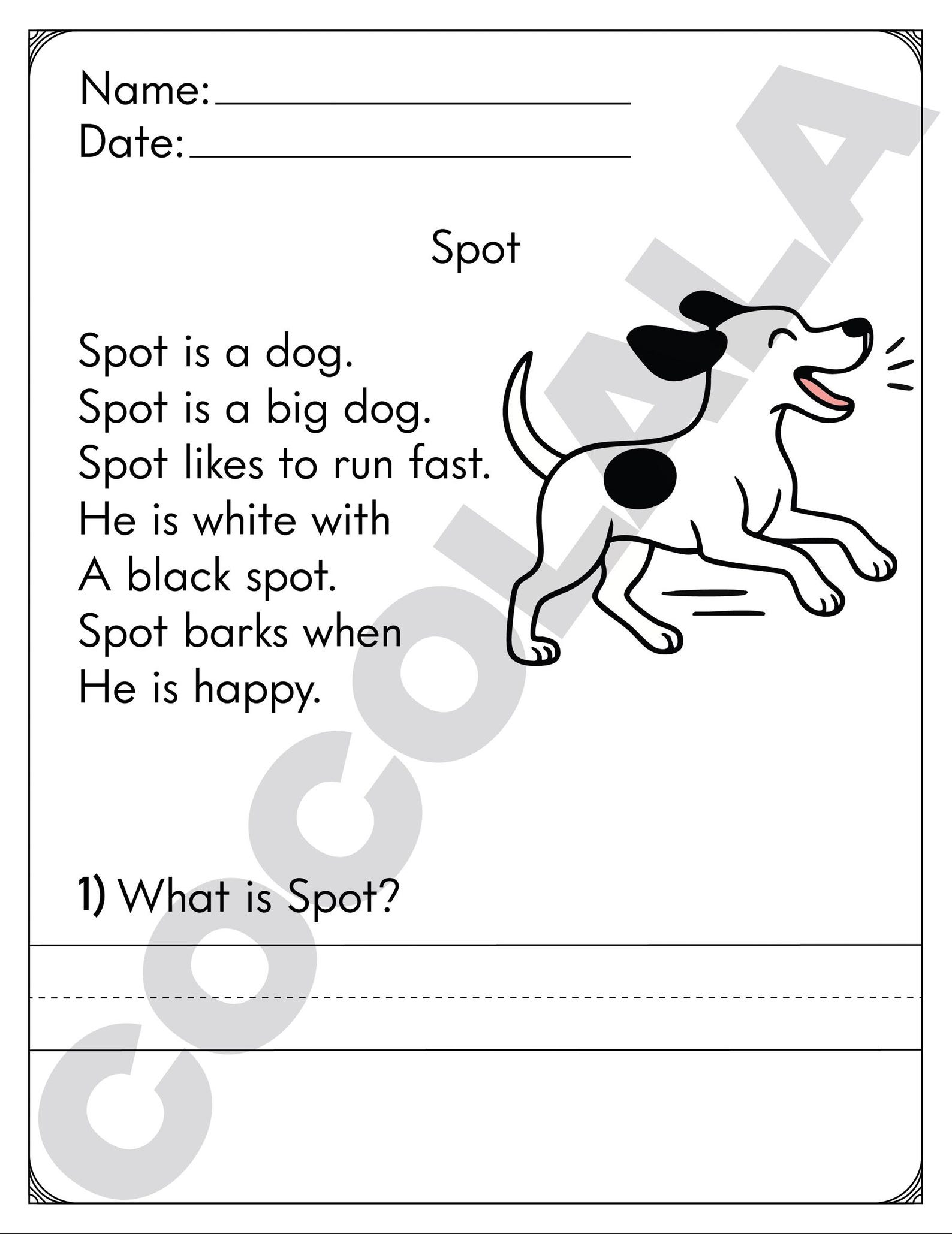 30 Reading Comprehension Worksheets Printable | Kindergarten First ...