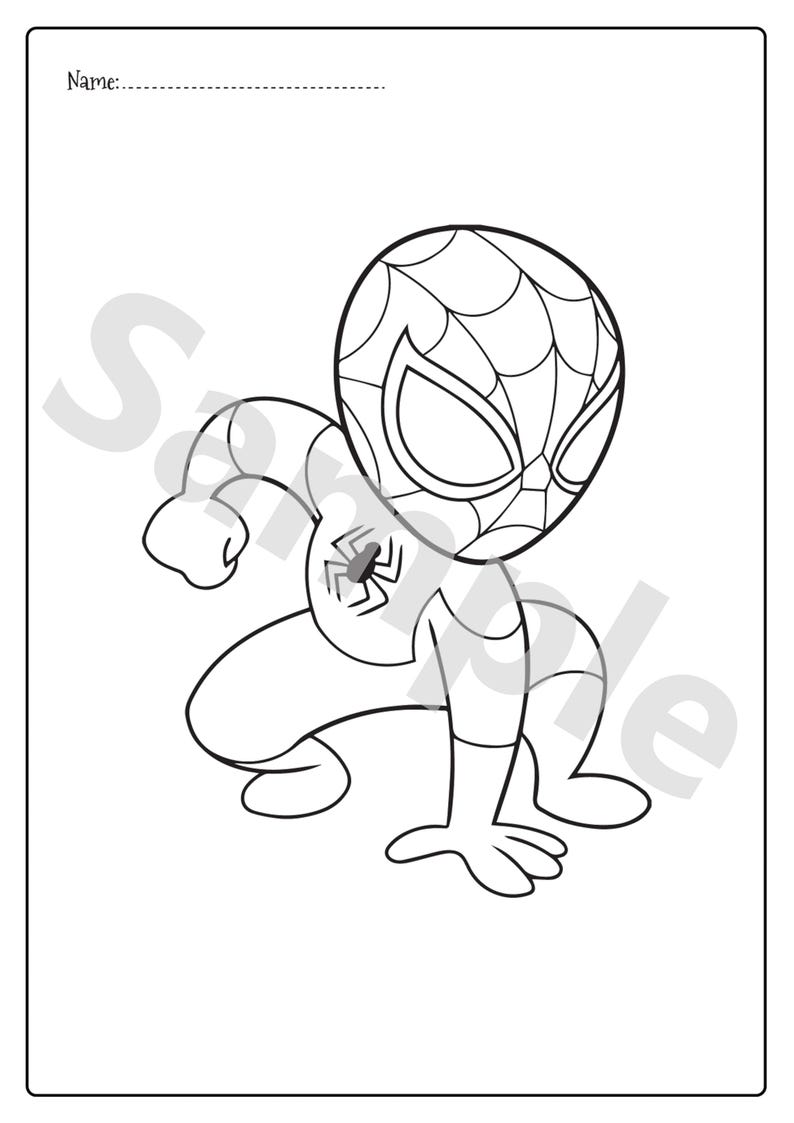 Spiderman Coloring Pages for Kids 50 Printable Pages for Children's