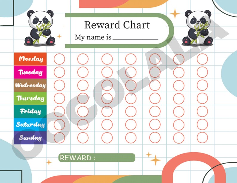 Printable Reward Chart for Kids | Daily Responsibility & Chore Chart ...