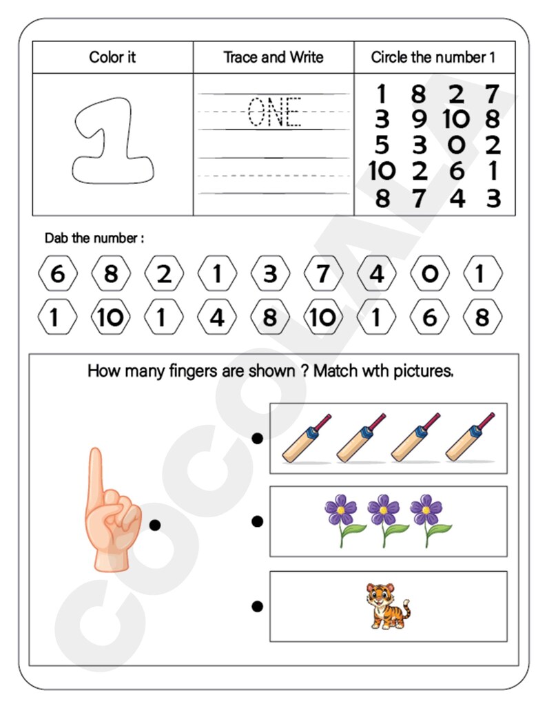 0-10 Number Tracing Worksheets for Preschool | Printable Handwriting ...