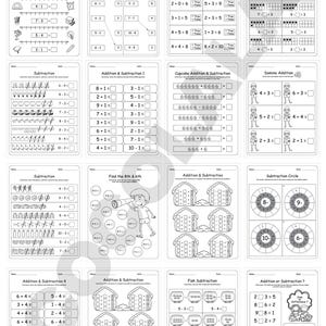 Printable Toddler Worksheets Learning Bundle includes over 100 pages of engaging activities for preschool and kindergarten children. Features alphabet tracing, numbers, sight words, math, patterns, coloring, and fine motor skills exercises. Designed for early learning at home or school, this instant PDF download provides fun and foundational education for toddlers. Print on A4 or 8.5 x 11" paper and reuse unlimited times for practice and play.