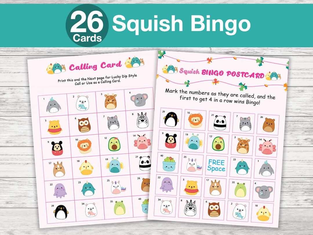 Kids Themed Bingo Printable 26 Cards | Fun Party and Classroom Game ...