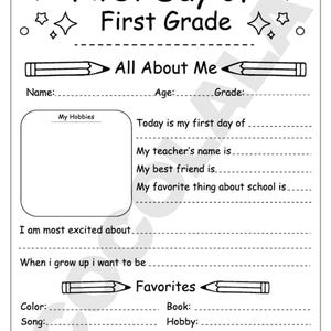 Printable back-to-school worksheet bundle for first graders featuring literacy, phonics, math, and writing review pages. Includes “Welcome to First Grade” coloring sheets, name tracing, number word charts, and writing prompts. Designed to make the start of school fun and low-prep. Perfect for homeschool, classroom centers, or first-day activities. Delivered as high-quality A4/8.5×11″ PDF for instant download and printing.