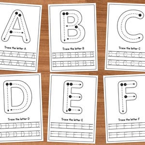 uppercase lowercase alphabet tracing trace capital letter small letter letters tracing pages kids activity pages homeschooling preschool tracing letters practice book with instruction 26 capital letters for handwriting practice in 1 page, 26 small letters for handwriting practice in 1  page, along with 4 different uppercase and lowercase letters tracing & handwriting practice pages, respectively A,B & a, b