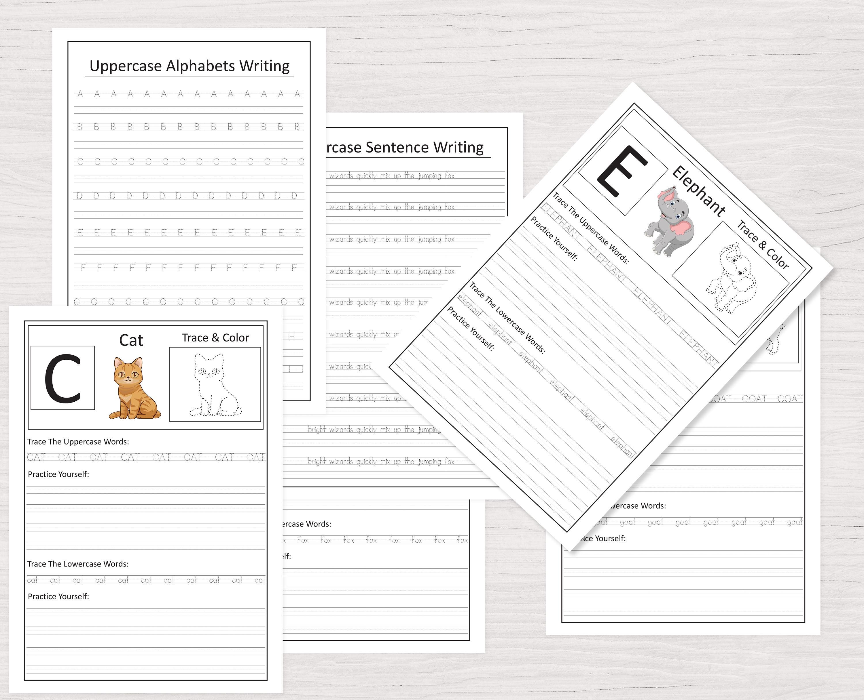 Alphabet Tracing Worksheets: Uppercase & Lowercase Handwriting Practice