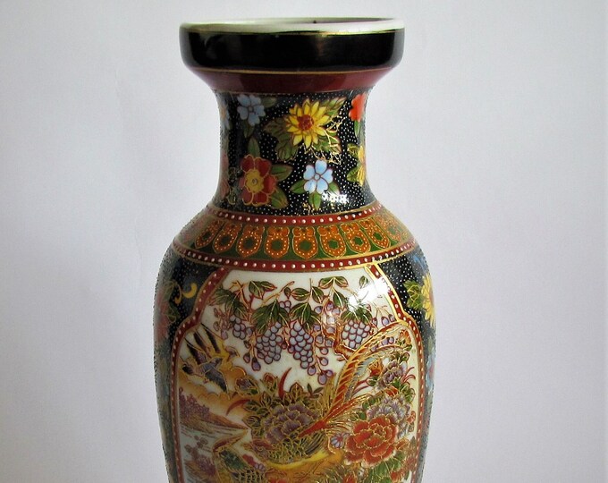 Vintage Chinese Vase Hand Painted Etsy