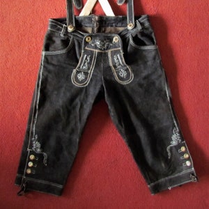 Vintage, Austrian traditional leather pants, volume at the waist 85 cm