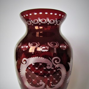 Vintage Czech Bohemian Glass Ruby Red - Etsy