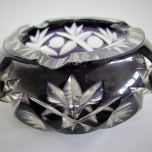 Crystal ashtray d.10 cm